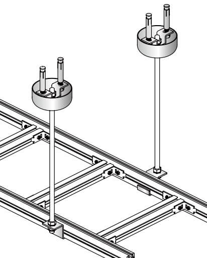 鋁合金機(jī)房走線架安裝示意圖